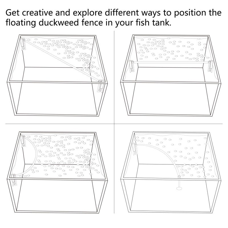 HOZOE Floating Plant Fence for Aquarium, Separates Plants, Automatically Adjusts Height with Water Level, Suitable for Most Aquariums. (1 PCS) - Image 3