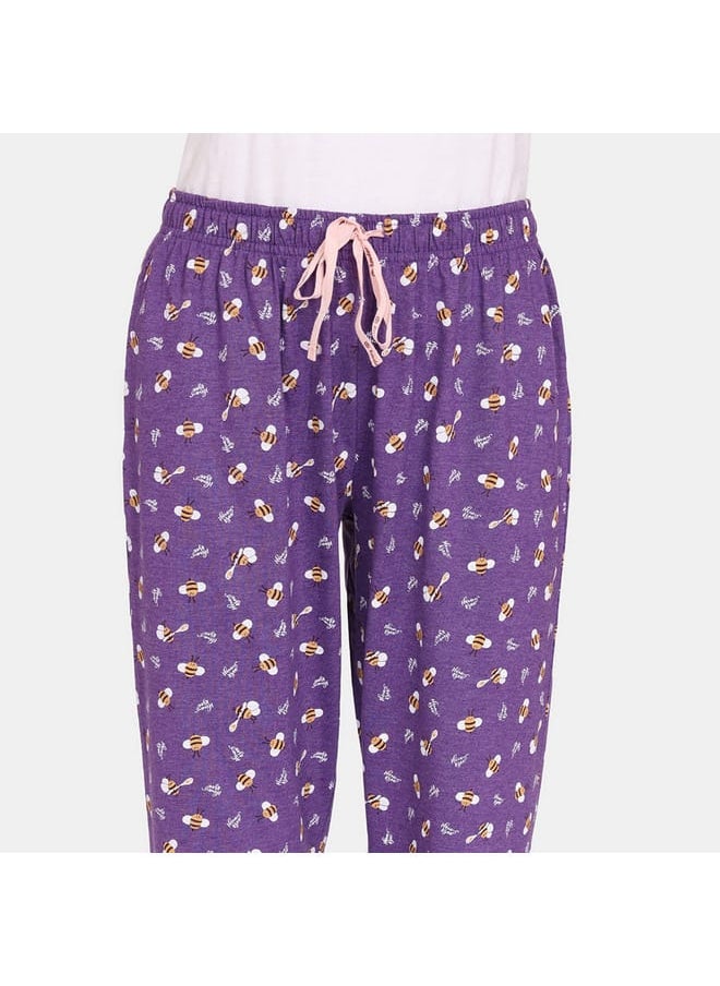 zivame Set of 2 - Zivame Printed Pyjamas with Drawstring Closure  - Image 3