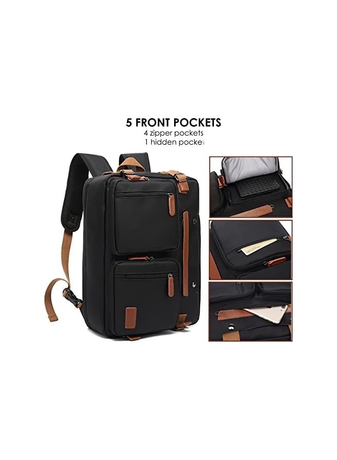PROMASS Laptop Backpack Briefcase Shoulder Bag 3 in 1 Convertible Bag Messenger Bag for Bussiness School and Travel for Men Women  - Image 3