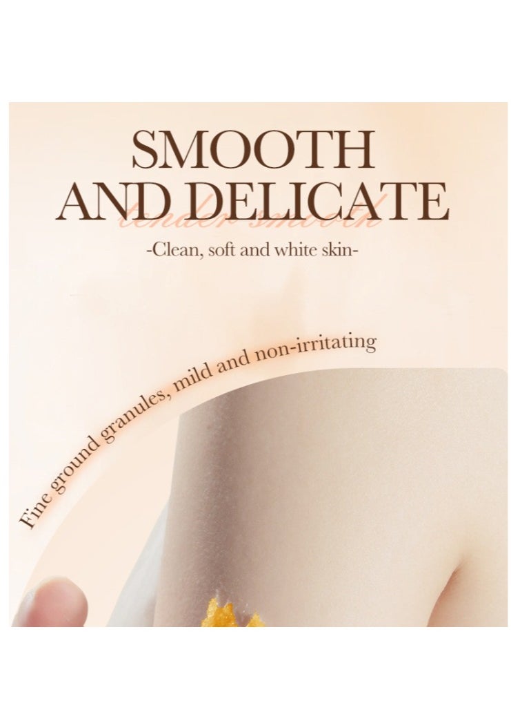 SADOER Turmeric Body Scrub - Exfoliating Face & Body Polish for Brighter Skin, Reducing Discoloration & Boosting Circulation - Natural Detoxifying Formula 240g  - Image 5