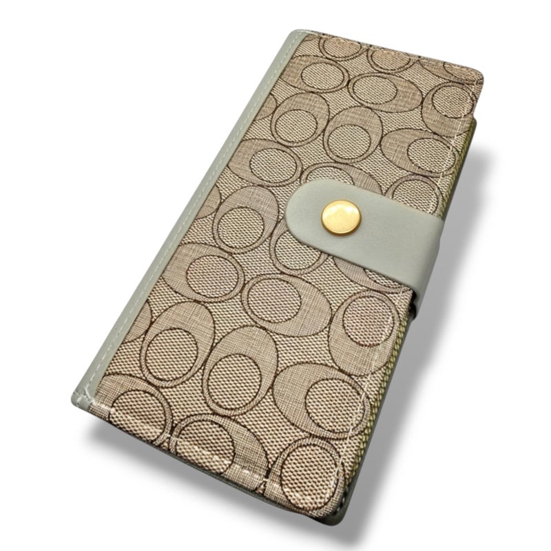 A luxurious multifunctional fold Wallet for Women 1 Zipper Large Capacity carry many cards, Hand New Korean design Phone Wallet card holder, handbag premium quality (Light Grey 20) - Image 5