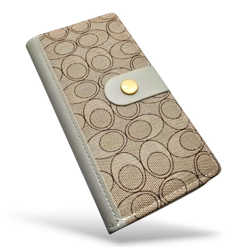 A luxurious multifunctional fold Wallet for Women 1 Zipper Large Capacity carry many cards, Hand New Korean design Phone Wallet card holder, handbag premium quality (Light Grey 20) - Image 3