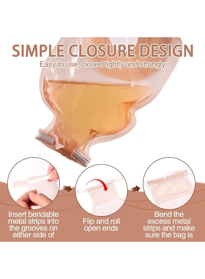 Eyourlife Eyourlife 20 PCS Colostomy Bags, Ostomy Bag Colostomy Supplies, One Piece Drainable Pouches with Clamp Closure for Ileostomy Stoma Care, Hydrocolloid & Non-Woven Border, Cut-to-Fit 15-65MM  - Image 4