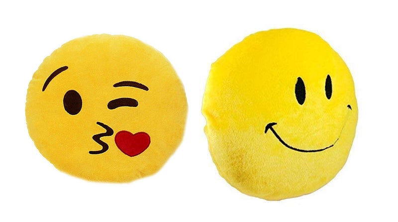 blue tree Emoji Pillow Cushion in Yellow Colour Multi Faces Best Gift for Kids, Boyfriend, girlfriend, Friends Pack of 2 - Image 5