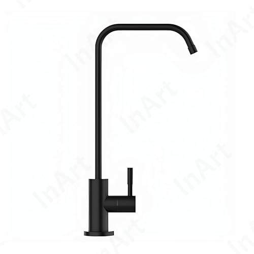 InArt Drinking Water Faucet for Kitchen Sink - Stainless Steel, Black Matt Finish, 360 Swivel, Non-Air Gap RO Faucet with 2-Year Warranty SS304, 360° Swivel Square - Image 3
