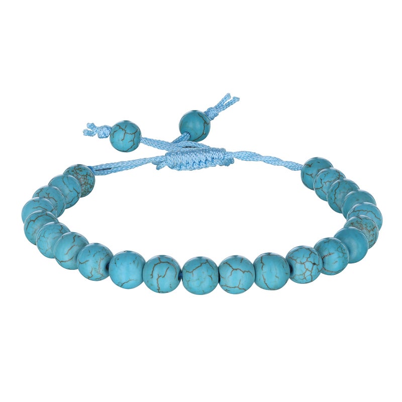 DHYANARSH Certified Turquoise Bracelet 8mm - Gorgeous Semi-Precious Gemstones Healing Phiroza Bracelet Unisex - Image 2