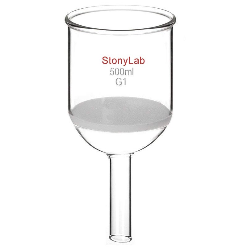 StonyLab Borosilicate Glass Buchner Filtering Funnel with Coarse Frit(G1), 94mm Inner-Diameter, 100mm Depth(500ml) - Image 1