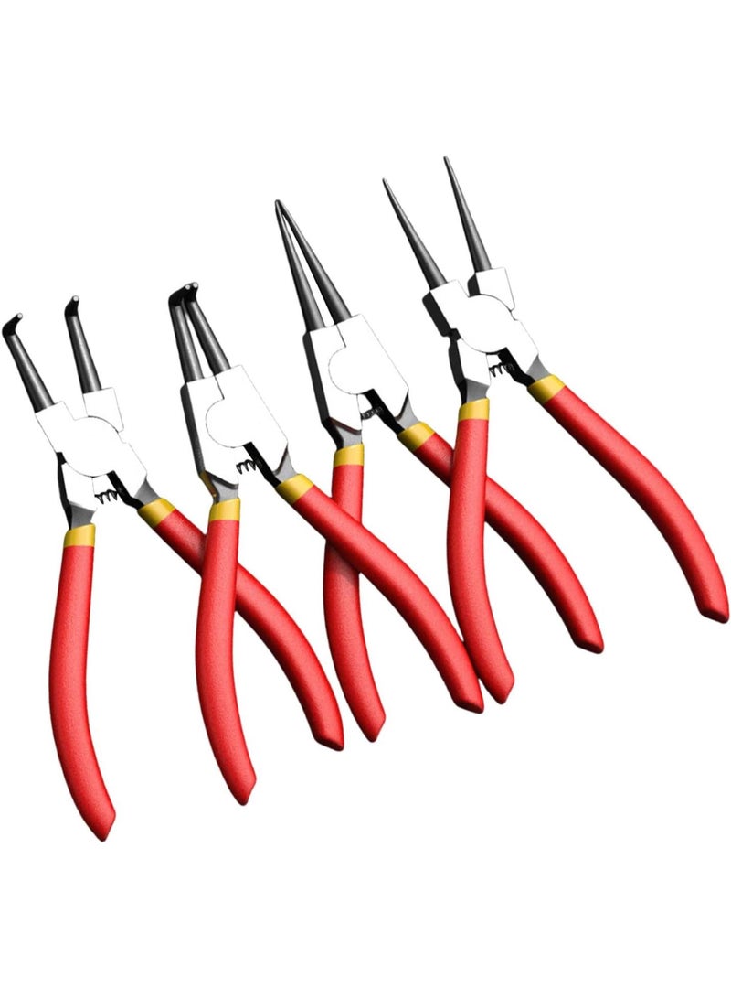 GGOOT 4 Pcs Snap Ring Pliers Dual Purpose Circlip Pliers Snap Ring Fixing Hardware Repair Manual Tool Internal External  - Image 4