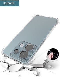 IDEWEI Case for Redmi Note 13 Pro 5G / Xiaomi POCO X6 5G, Case Cover with Four Corner Anti-Fall Airbags, Slim Flexible TPU Rubber Soft Silicone Back Cover for Redmi Note 13 Pro 5G / Xiaomi POCO X6 5G, Clear  - Image 1