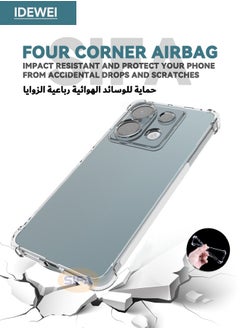 IDEWEI Case for Redmi Note 13 Pro 5G / Xiaomi POCO X6 5G, Case Cover with Four Corner Anti-Fall Airbags, Slim Flexible TPU Rubber Soft Silicone Back Cover for Redmi Note 13 Pro 5G / Xiaomi POCO X6 5G, Clear  - Image 2