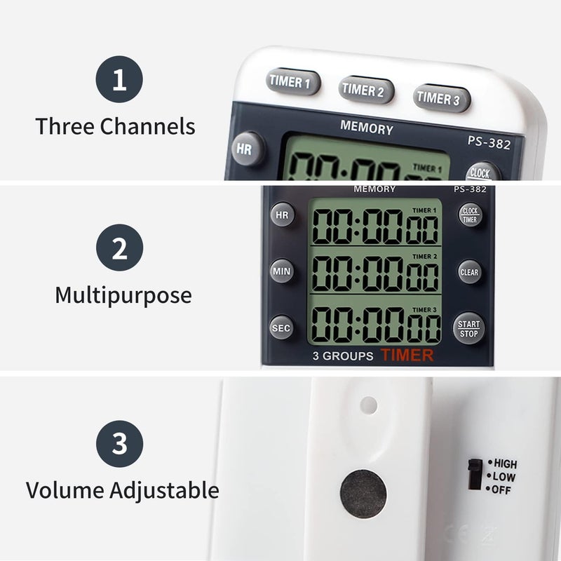 eTone 3 Channel Timer Counter Darkroom Developing Countdown Clock Processing Equipment Film Camera Accessories - Image 2