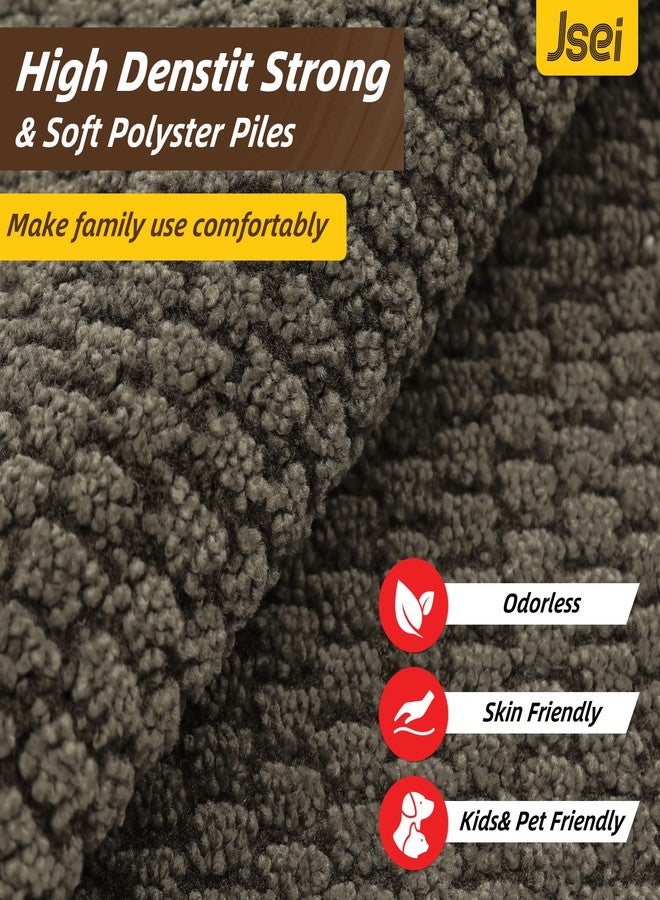 JSEI Dirt Trapper Door Mat 32"x48", Non-Slip Entryway Rugs Doormat Indoor, Washable Absorbent and Stain Resist Welcome Floor Mat for Front Door, Dog Door Mat, Dirty Wet Shoes & Paws, Greyish Brown - Image 4