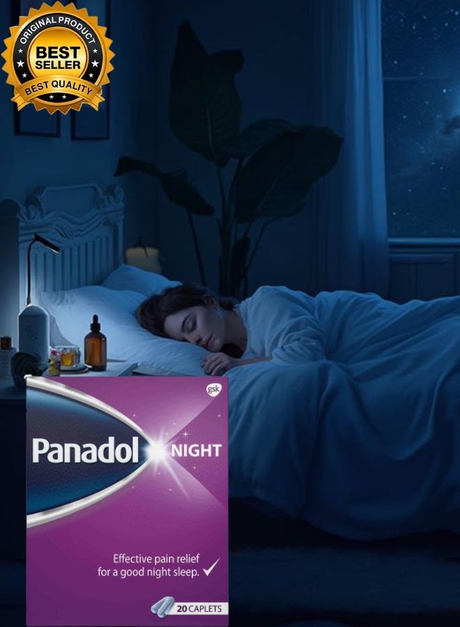 Panadol 2 Pieces Night 20 Tablets Effective Pain Relief - Image 2