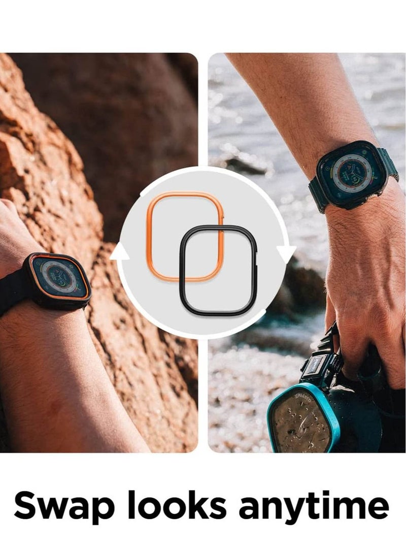 Elago Duo for Apple Watch Ultra 49mm Case Cover - Black/ Orange - Image 3