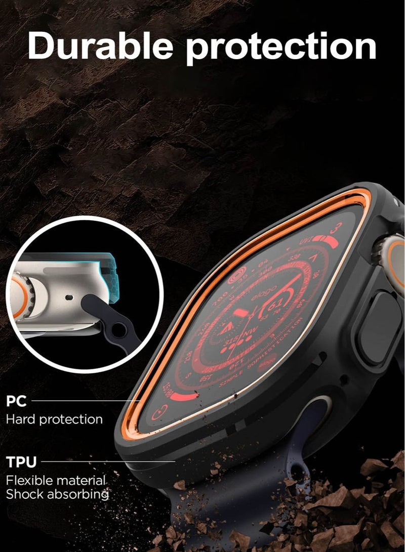 Elago Duo for Apple Watch Ultra 49mm Case Cover - Black/ Orange - Image 4