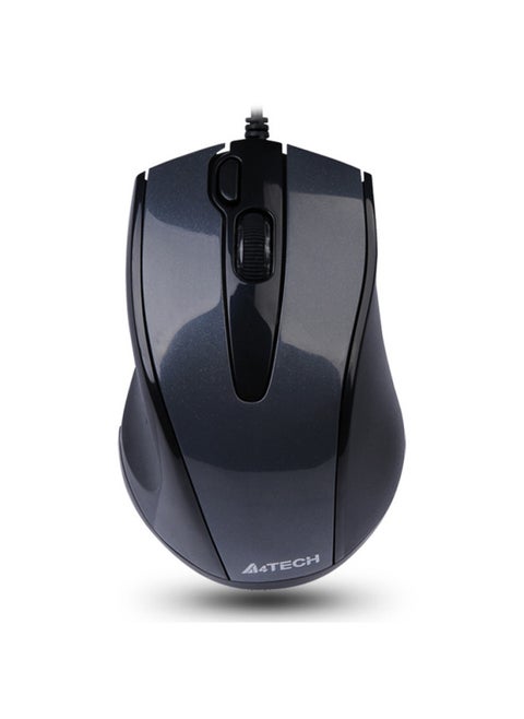 A4tech N-500f Wired Mouse For Laptop And Desktop, Office And Home Use, Portable Mouse With One-click Screen Capture, Usb Interface, High-brightness Iron Gray