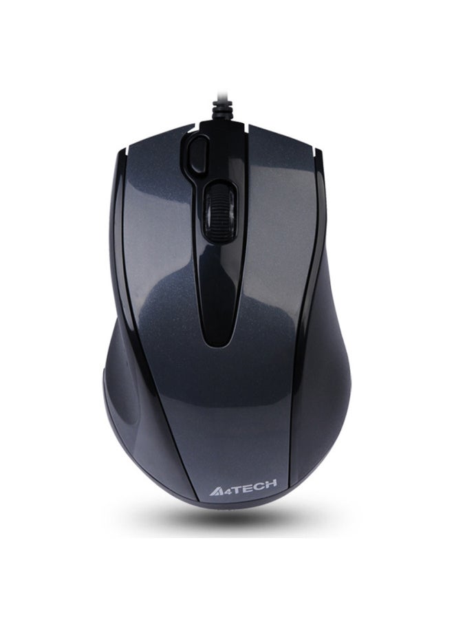 A4TECH A4tech N-500f Wired Mouse For Laptop And Desktop, Office And Home Use, Portable Mouse With One-click Screen Capture, Usb Interface, High-brightness Iron Gray  - Image 1