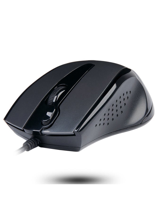 A4TECH A4tech N-500f Wired Mouse For Laptop And Desktop, Office And Home Use, Portable Mouse With One-click Screen Capture, Usb Interface, High-brightness Iron Gray  - Image 3