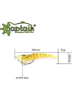 CAPTAIN 3064 Silicone Shrimp 3D Bait 9cm 8gr Color:10  - Image 2
