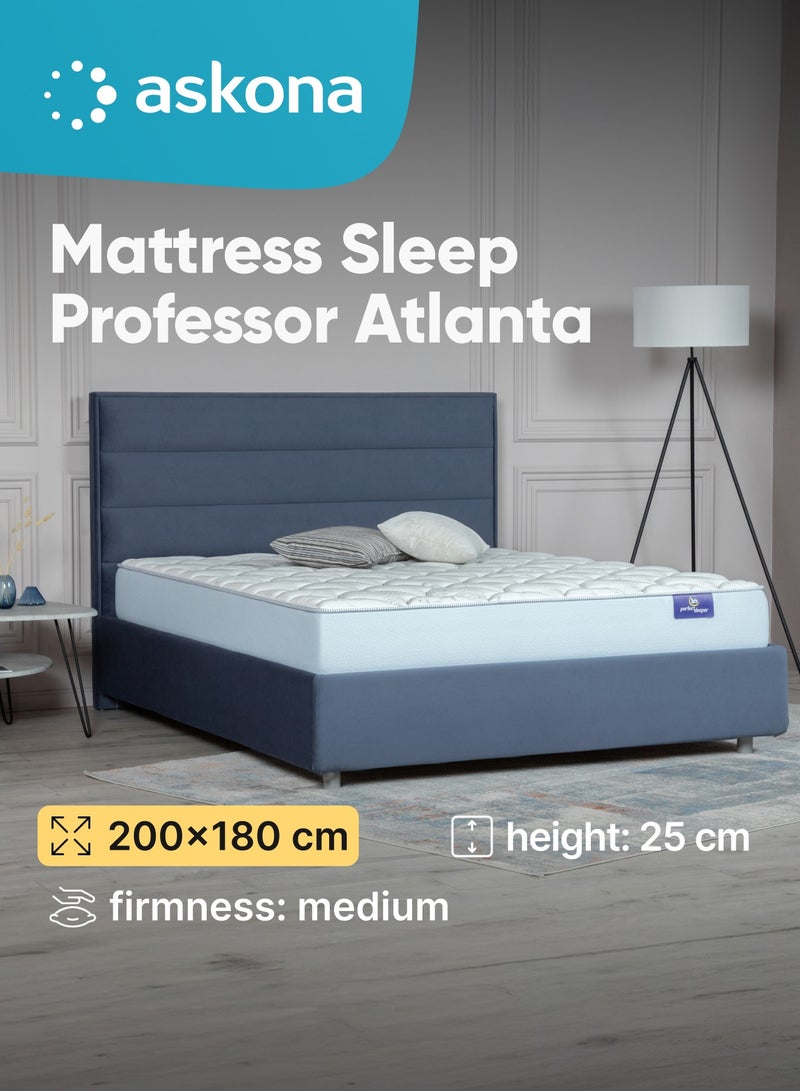 Askona Mattress Sleep Professor Atlanta Medium with Pocket Spring 200x180x25 cm (LxWxH) - Image 1