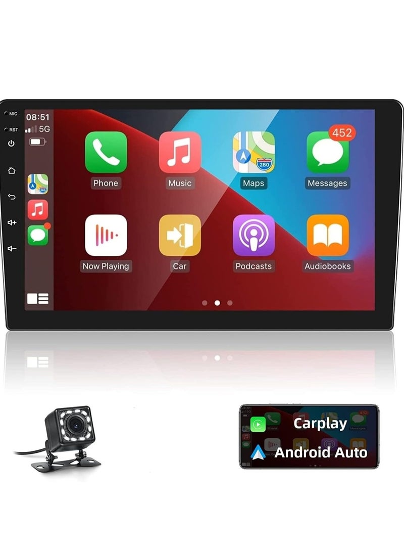 فيريكس - شاشة ستيريو للسيارة مقاس 9 بوصة تعمل بنظام Android وذاكرة الوصول العشوائي (RAM) سعة 8 جيجابايت وذاكرة سعة 128 جيجابايت وشاشة QLED تعمل باللمس DSP بلوتوث لاسلكية Carplay Android وراديو تلقائي ودعم بطاق - Image 1