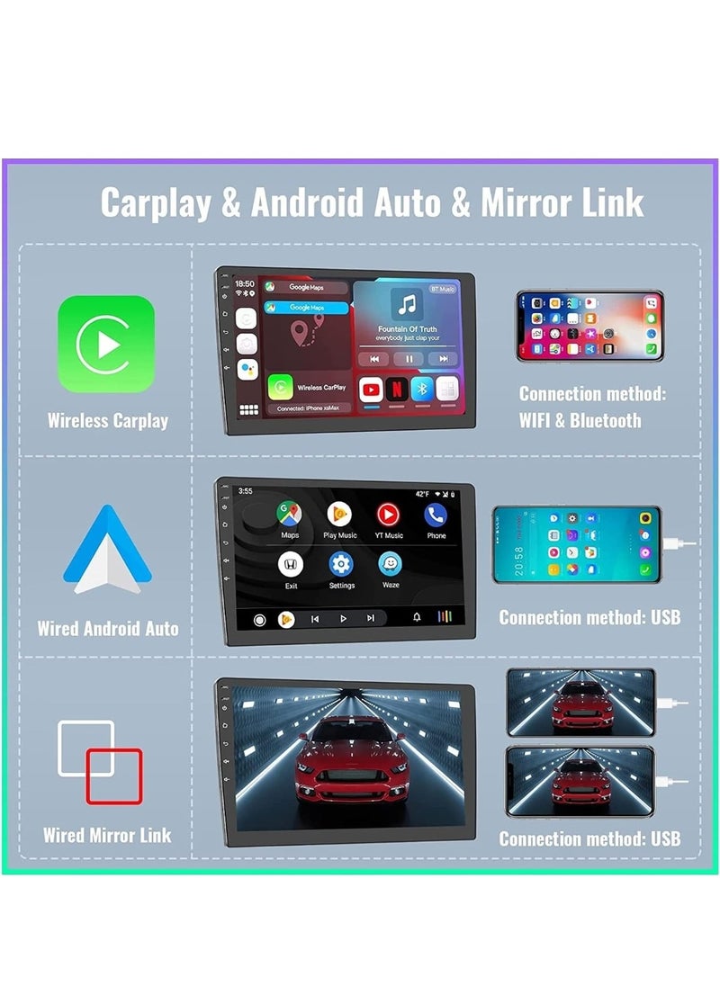 فيريكس - شاشة ستيريو للسيارة مقاس 9 بوصة تعمل بنظام Android وذاكرة الوصول العشوائي (RAM) سعة 8 جيجابايت وذاكرة سعة 128 جيجابايت وشاشة QLED تعمل باللمس DSP بلوتوث لاسلكية Carplay Android وراديو تلقائي ودعم بطاق - Image 1