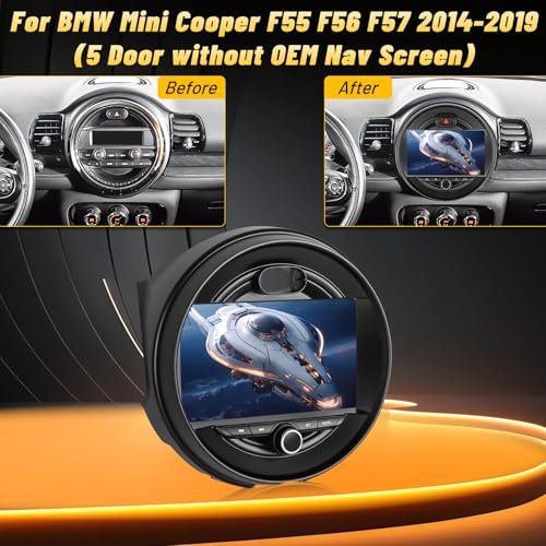 EKAT Upgrade 2G64G Car Stereo for BMW Mini Cooper F55 F56 F57 20142019 5 Door Without OEM Nav Screen with Wireless CarplayAndroid Auto 9 Inch Android Touchscreen Radio with WiFi GPS EQ SWC - Image 3