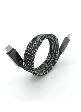 USB-C to USB-C charging cable made of braided magnetic nylon with a fast charging speed of 60 watts for all mobile devices that support USB-C and fast charging. - pzsku/Z4ED4274A01F5D276BD00Z/45/_/1721833245/ee0e6fcc-56e7-48b0-80d5-43cd11a9f17b