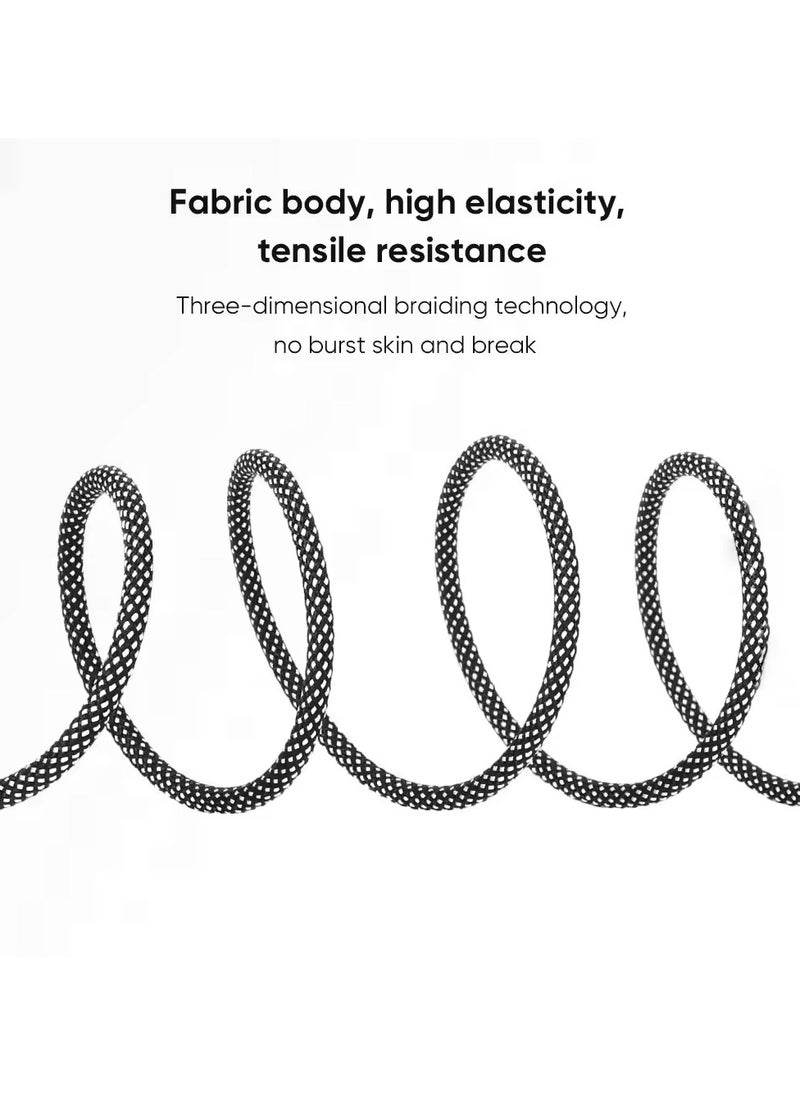 USB-C to USB-C charging cable made of braided magnetic nylon with a fast charging speed of 60 watts for all mobile devices that support USB-C and fast charging.