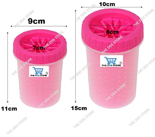 THE DDS STORE Portable Pet Paw Foot Washing Cup with Soft Silicone Bristles for Quickly Cleaning (Colour May Vary, Large) - Image 2