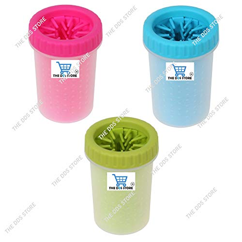 THE DDS STORE Portable Pet Paw Foot Washing Cup with Soft Silicone Bristles for Quickly Cleaning (Colour May Vary, Large) - Image 5