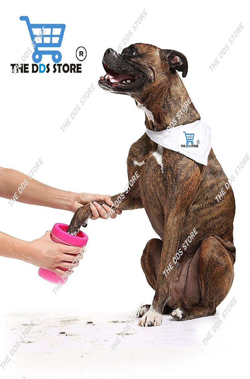 THE DDS STORE Portable Pet Paw Foot Washing Cup with Soft Silicone Bristles for Quickly Cleaning (Colour May Vary, Large) - Image 3