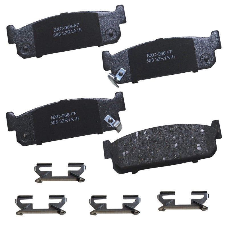 بنديكس وسادات فرامل خلفية سيراميكية Bendix Premium SBC588 لسيارات INFINITI J30 (1997-1993) وM45 (2004-2003) وQ45 (2006-1994) - Image 1