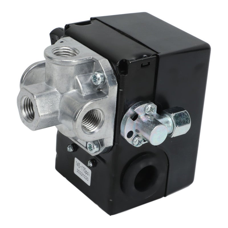 Adjustable Pressure Switch: 4 Port Metal Construction - Adjustable Unloader 140 To 175 Preset Range, OEM Replacement I R 23474653 for Industrial Heavy Equipment - Image 4