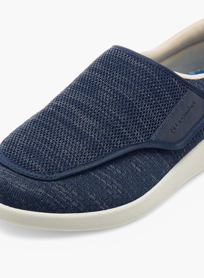 Le Confort Men Textured Slip-On Sneakers with Hook and Loop Closure - Image 4