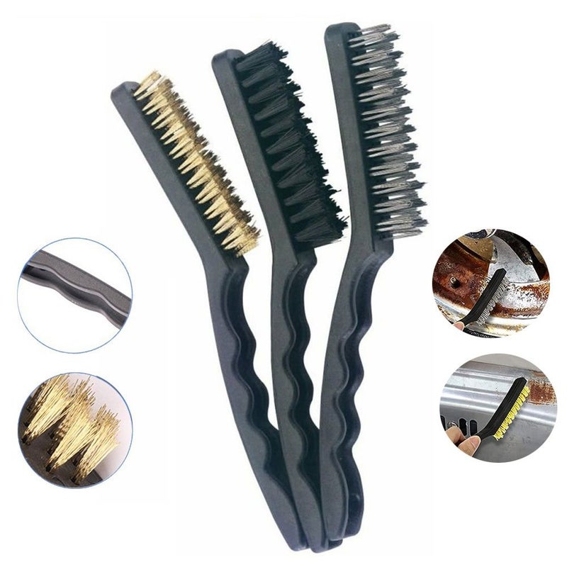 Nylon Wire Brush Set For Rust Paint Removal Cleaning Polishing Metal Plastic Upholstery - Image 5