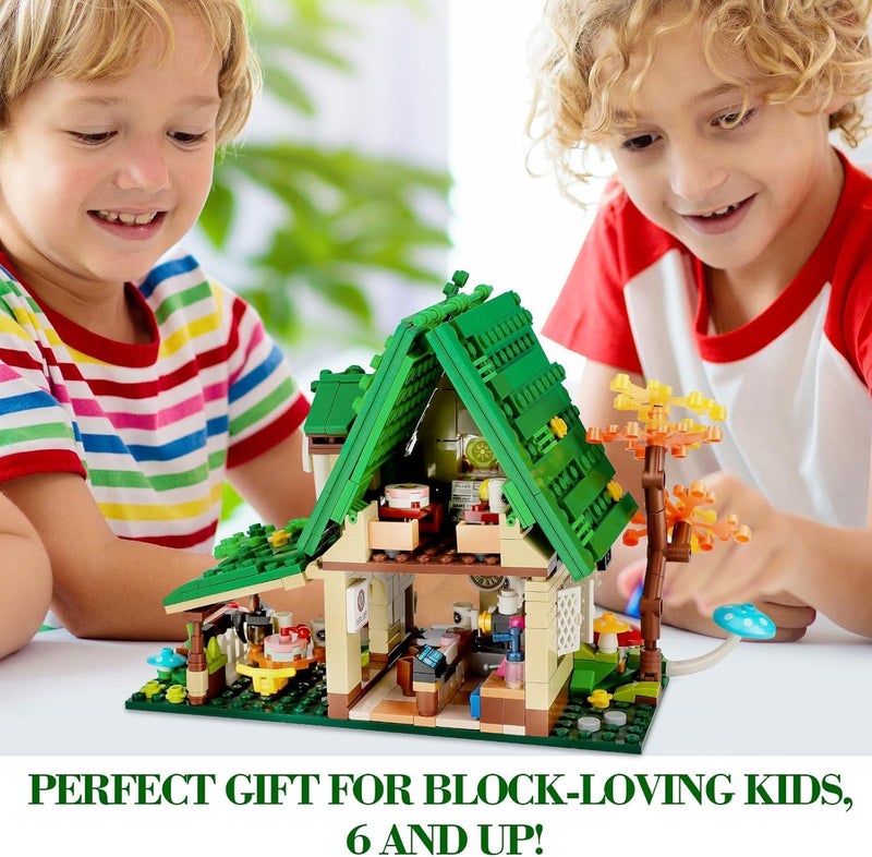 Dream House City Green House Building Toy Set - 546pcs Fairy Tale Cafe Construction Kit for Kids - Image 3