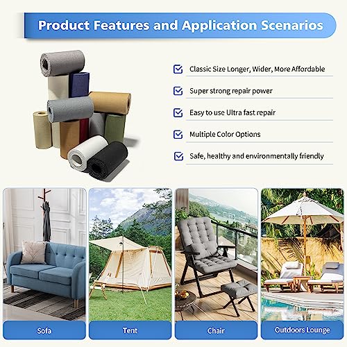KING MOUNTAIN Canvas Repair Tape,Outdoor Gear Patch, 4×63 Inches,Waterproof,Self-Adhesive for Repairing Boat Covers,Sun Shades,Sofas,Tents,Lounge Chairs,Awnings (Beige2.0) - Image 5