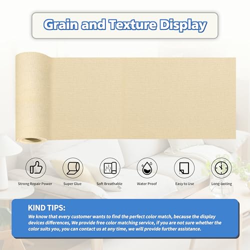 KING MOUNTAIN Canvas Repair Tape,Outdoor Gear Patch, 4×63 Inches,Waterproof,Self-Adhesive for Repairing Boat Covers,Sun Shades,Sofas,Tents,Lounge Chairs,Awnings (Beige2.0) - Image 2