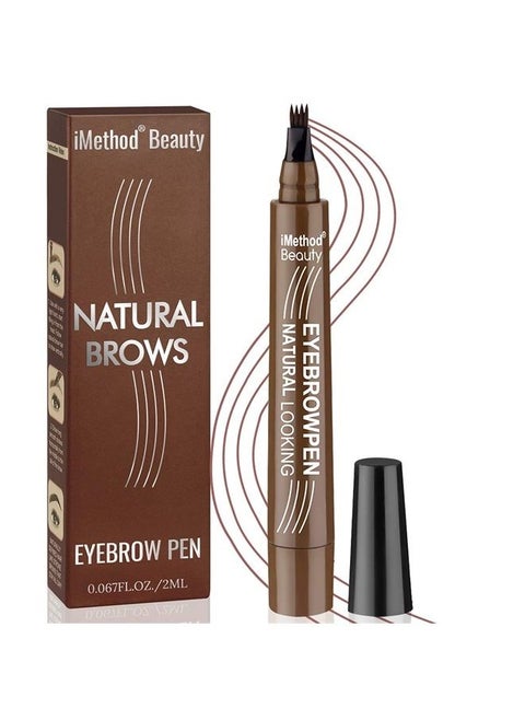 Eyebrow Pen - Upgrade Eyebrow TattooPen, Eyebrow Makeup, Long Lasting, Waterproof and Smudge-proof, Black Brown
