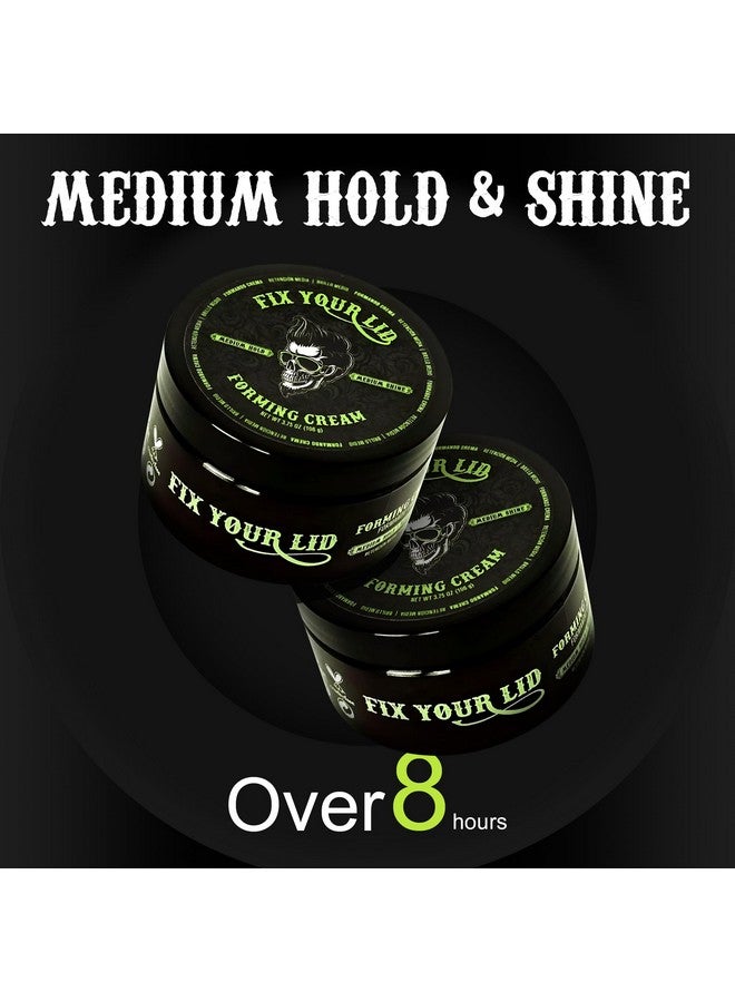 FIX YOUR LID Forming Cream For Hair Styling Men`S Cream With Medium Hold And Shine Match All Mens Hair Types & Styles Easy To Wash Out 3.75 Oz - Image 5