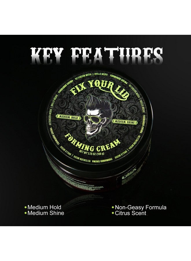 FIX YOUR LID Forming Cream For Hair Styling Men`S Cream With Medium Hold And Shine Match All Mens Hair Types & Styles Easy To Wash Out 3.75 Oz - Image 2