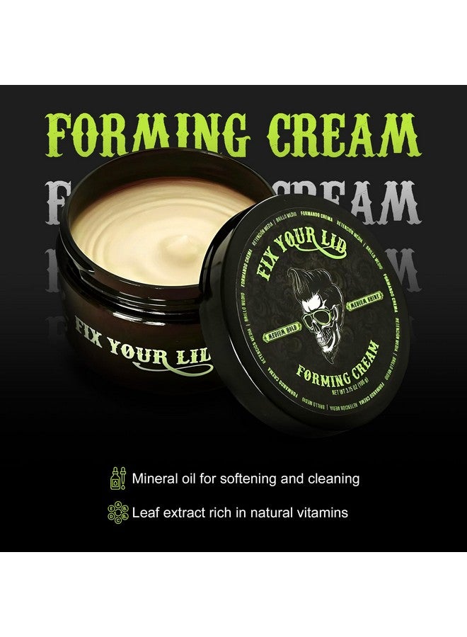 FIX YOUR LID Forming Cream For Hair Styling Men`S Cream With Medium Hold And Shine Match All Mens Hair Types & Styles Easy To Wash Out 3.75 Oz - Image 4