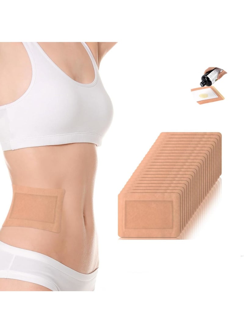 SOLARAE Castor Oil Pack Wrap, 20 Pcs Castor Oil Organic Cotton Pack Wrap, No Washing Self Adhesive, Anti Massage Oil Leak, High Absorbent, Organic Cotton Flannel, Design for Women Men - Image 1