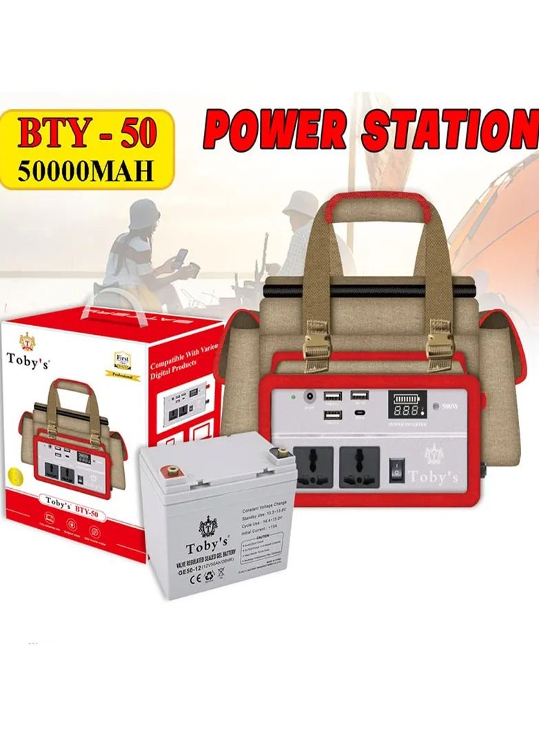 Toby's BTY 50A Battery 50000mAh Power Rechargeable Battery With 220V Power Inverter Best For Camping - Image 4