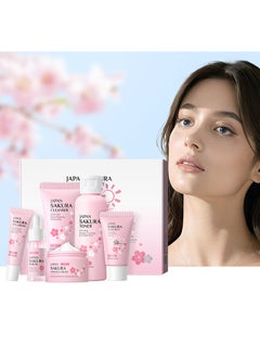 Laikou Sakura extract skin care six-piece set / brighten skin tone / reduce fine lines / moisturize / suitable for all skin types  - Image 1
