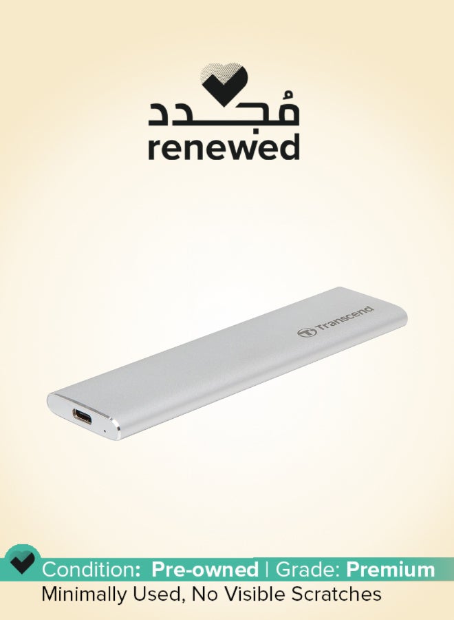 ترانسيند Renewed - CM80S USB 3.1 Gen 2 SATA M.2 SSD Enclosure Case, Silver silver - Image 1
