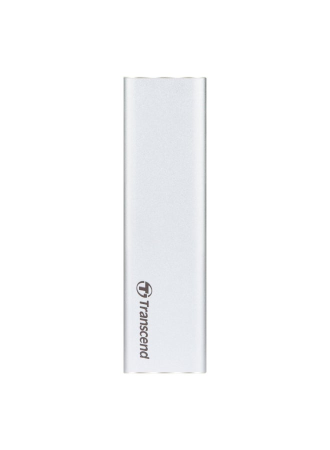 ترانسيند Renewed - CM80S USB 3.1 Gen 2 SATA M.2 SSD Enclosure Case, Silver silver - Image 2