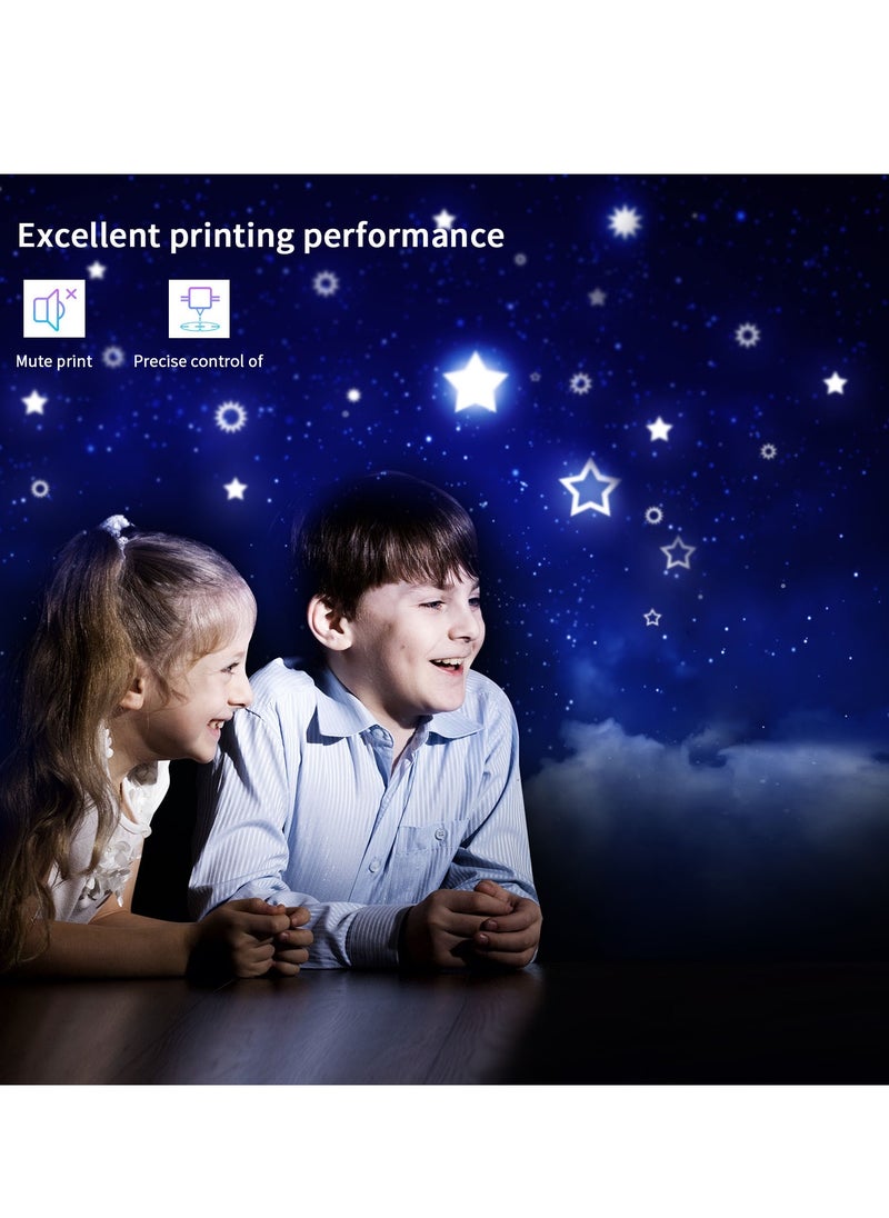 3D Printer for Kids, Mini Desk 3D Printer, 100x100x100mm Print Size No Heated Bed One-Key Printing with TF Card PLA Sample Filament, for Beginners Household Education