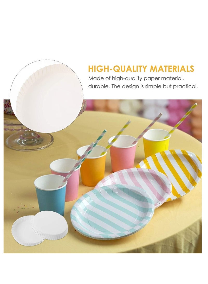 100 قطعة أغطية أكواب ورقية معاد تدويرها للقهوة والشاي مثالية للسفر والفنادق ومقاهي القهوة والحفلات وحفلات الزفاف والاستخدام المنزلي الحجم 7.5 × 7.5 سم - Image 5